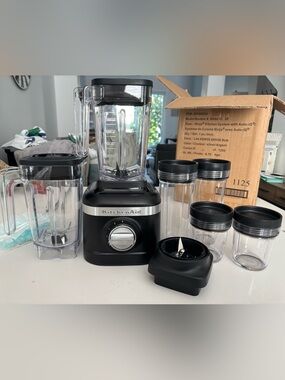 KitchenAid Black Countertop Personal Blender with Multiple Jars